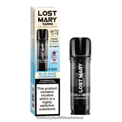 Lost Mary Vape Nederland BDRJ2V181 verloren mary tappo voorgevulde peulen - 20 mg - 2 stuks blauwe razz-limonade
